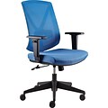 Quill® Bonley Task Chair, Mesh, Blue, Seat: 19.69W x 18.11D, Back: 18.9W x 22.64H