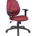 Boss® Fabric Task Chair w/ Adjustable Arms; Burgundy