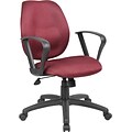 Boss® Fabric Task Chair w/ Loop Arms; Burgundy
