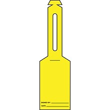 Accuform Loop n Strap Tags, Blank, Yellow, Plastic, 25/Pack (TAL375)