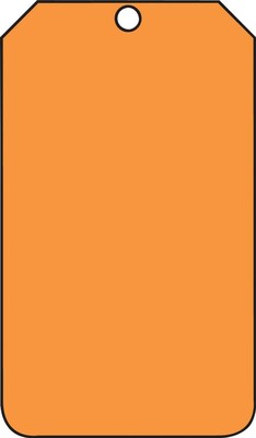 Accuform Solid Color Blank Tag, Orange, 5¾ x 3¼, PF-Cardstock, 25/Pack (MDT522CTP)