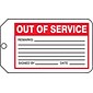 Accuform Production Control Tag, OUT OF SERVICE, 5 3/4" x 3 1/4", RP-Plastic, 25/Pack (MMT329PTP)