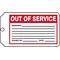 Accuform Production Control Tag, OUT OF SERVICE, 5 3/4 x 3 1/4, RP-Plastic, 25/Pack (MMT329PTP)