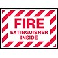 Accuform Safety Label, FIRE EXTINGUISHER INSIDE, 3 1/2" x 5", Adhesive Vinyl, 5/Pack (LFXG515VSP)