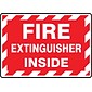 Accuform Safety Label, FIRE EXTINGUISHER INSIDE, 3 1/2" x 5", Adhesive Vinyl, 5/Pack (LFXG571VSP)