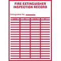 Accuform Safety Label, FIRE EXTINGUISHER INSPECTION RECORD, 5 x 3½, Adhesive Vinyl, 5/Pack (LFXG52