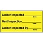 Accuform Label; LADDER INSPECTED #, NEXT INSPECTION #, INSPECTED BY #, 1 1/2"x3", Vinyl, 10/Pack (LCRT507VSP)