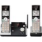 AT&T DECT 6.0 2-Handset Cordless Telephone, Silver/Black (CL82215)