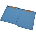 Medical Arts Press® 14 pt. Colored End-Tab Pocket Folders; 2 Fasteners, Blue, 50/Box