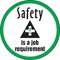 ACCUFORM SIGNS® Hard Hat/Helmet Decal, SAFETY IS A JOB REQUIREMENT, 2¼, Adhesive Vinyl, 10/Pk