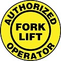 ACCUFORM SIGNS® Hard Hat/Helmet Decal, AUTHORIZED FORK LIFT OPERATOR, 2¼, Adhesive Vinyl, 10/Pk