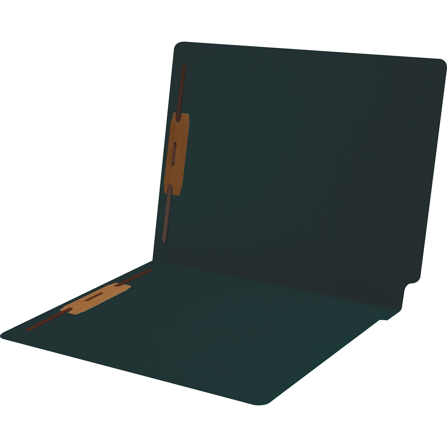 Medical Arts Press® End-Tab Folders; Positions 1 and 3 Fasteners, Dark Green, 50/Box