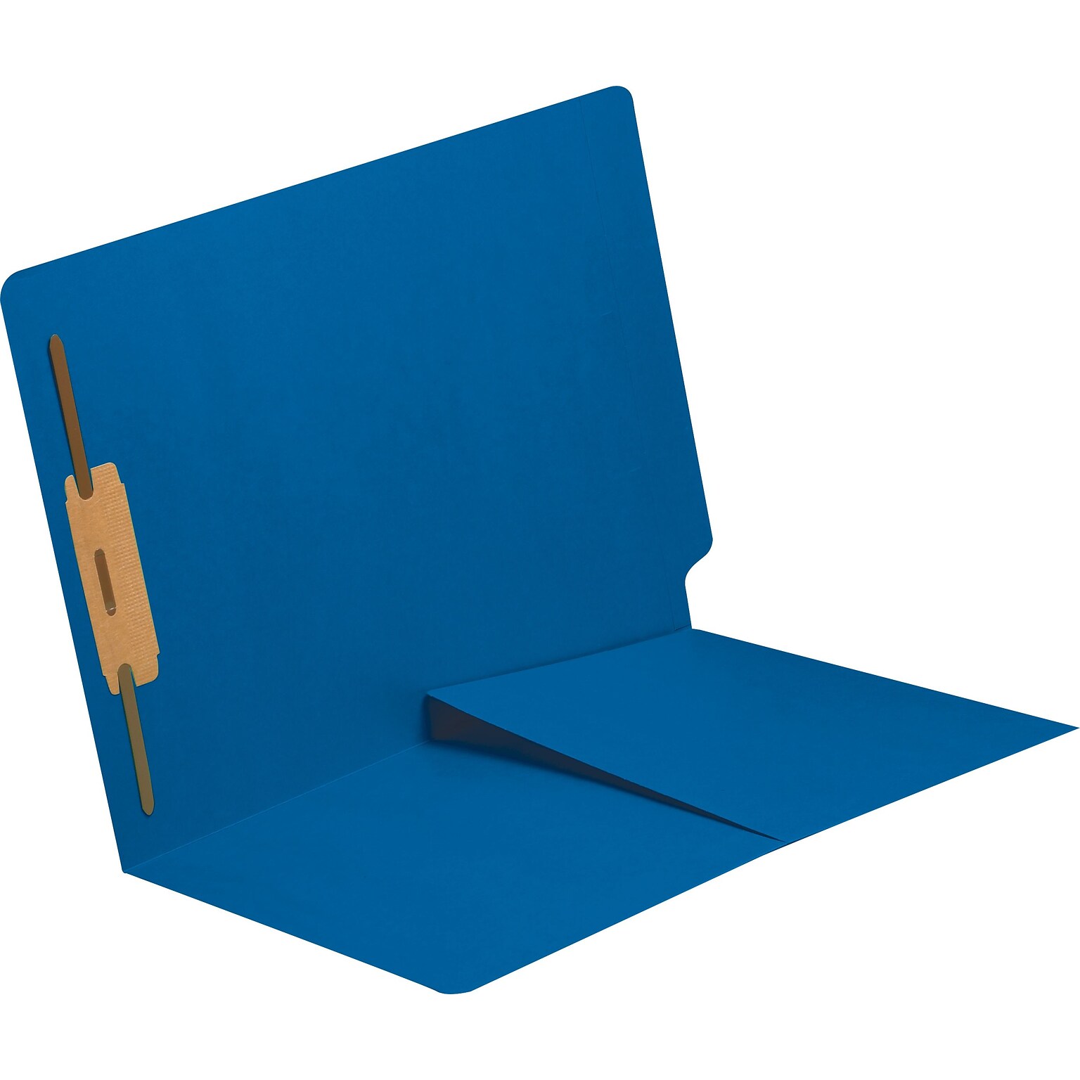 Medical Arts Press® 11 pt. Colored End-Tab Pocket Folders; 1 Fastener, Blue, 250/Box