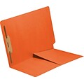 Medical Arts Press® 11 pt. Colored End-Tab Pocket Folders; 1 Fastener, Orange, 250/Box