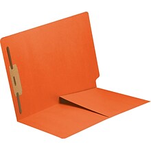 Medical Arts Press® 11 pt. Colored End-Tab Pocket Folders; 1 Fastener, Orange, 250/Box