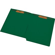 Medical Arts Press® 11 pt. Colored End-Tab Pocket Folders; 2 Fasteners, Green, 50/Box