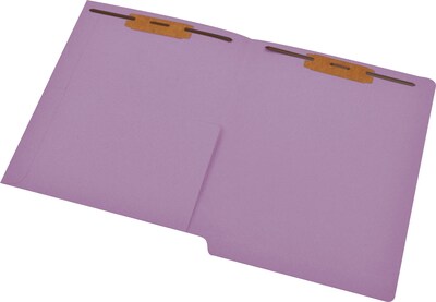 Medical Arts Press® 11 pt. Colored End-Tab Pocket Folders; 2 Fasteners, Lavender, 50/Box