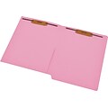 Medical Arts Press® 11 pt. Colored End-Tab Pocket Folders; 2 Fasteners, Pink, 50/Box