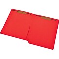 Medical Arts Press® 14 pt. Colored End-Tab Pocket Folders; 2 Fasteners, Red, 50/Box