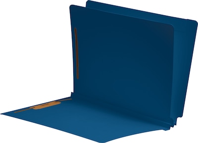 Medical Arts Press® Classification Colored End-Tab Folders; 1 Divider, Blue, 25/Box