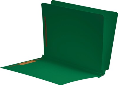 Medical Arts Press® Classification Colored End-Tab Folders; 1 Divider, Green, 25/Box
