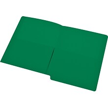 Medical Arts Press® End-Tab Folders with Twin 1/2 Pockets; No Fasteners, Green, 50/Box