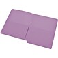 Medical Arts Press® End-Tab Folders with Twin 1/2 Pockets; No Fasteners, Lavender, 50/Box