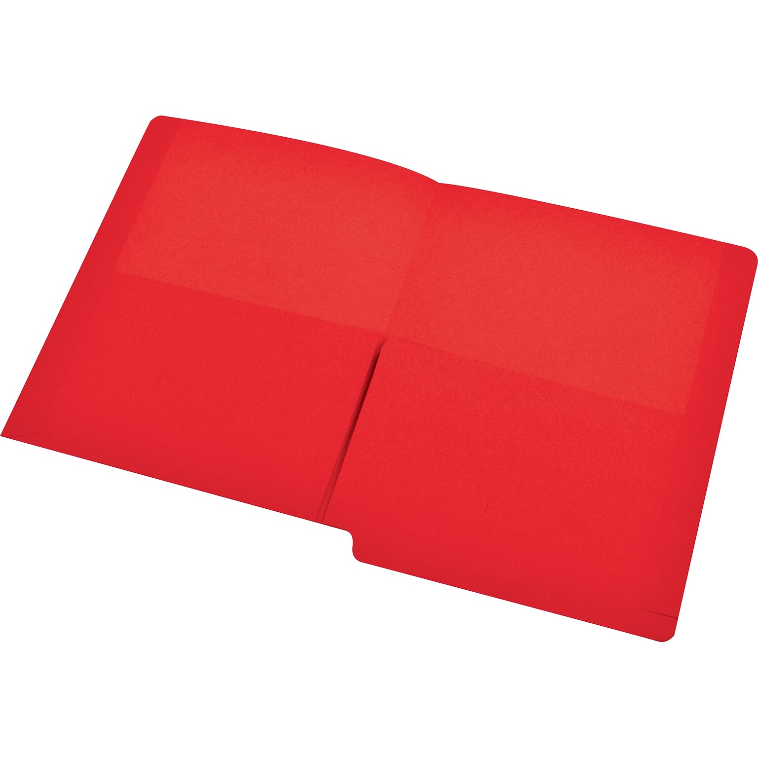 Medical Arts Press® End-Tab Folders with Twin 1/2 Pockets; No Fasteners, Red, 50/Box