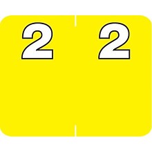 Medical Arts Press® Numeric Labels on Roll; 2, Yellow