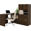 i3 by Bestar® 150853-78 L-Shaped Desk in Tuxedo