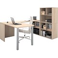i3 by Bestar® 150878-38 U-Shaped Desk in Northern Maple