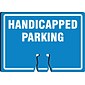 Accuform Traffic Cone Top Warning Sign, HANDICAPPED PARKING, 10" x 14", Plastic (FBC777)