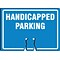 Accuform Traffic Cone Top Warning Sign, HANDICAPPED PARKING, 10 x 14, Plastic (FBC777)