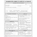 Medical Arts Press® Vehicle Accident Information Form; Spanish