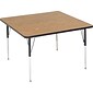 Correll® 42" Square Heavy Duty Activity Table; Oak High Pressure Laminate Top
