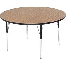 Oak 48 Round Activity Table