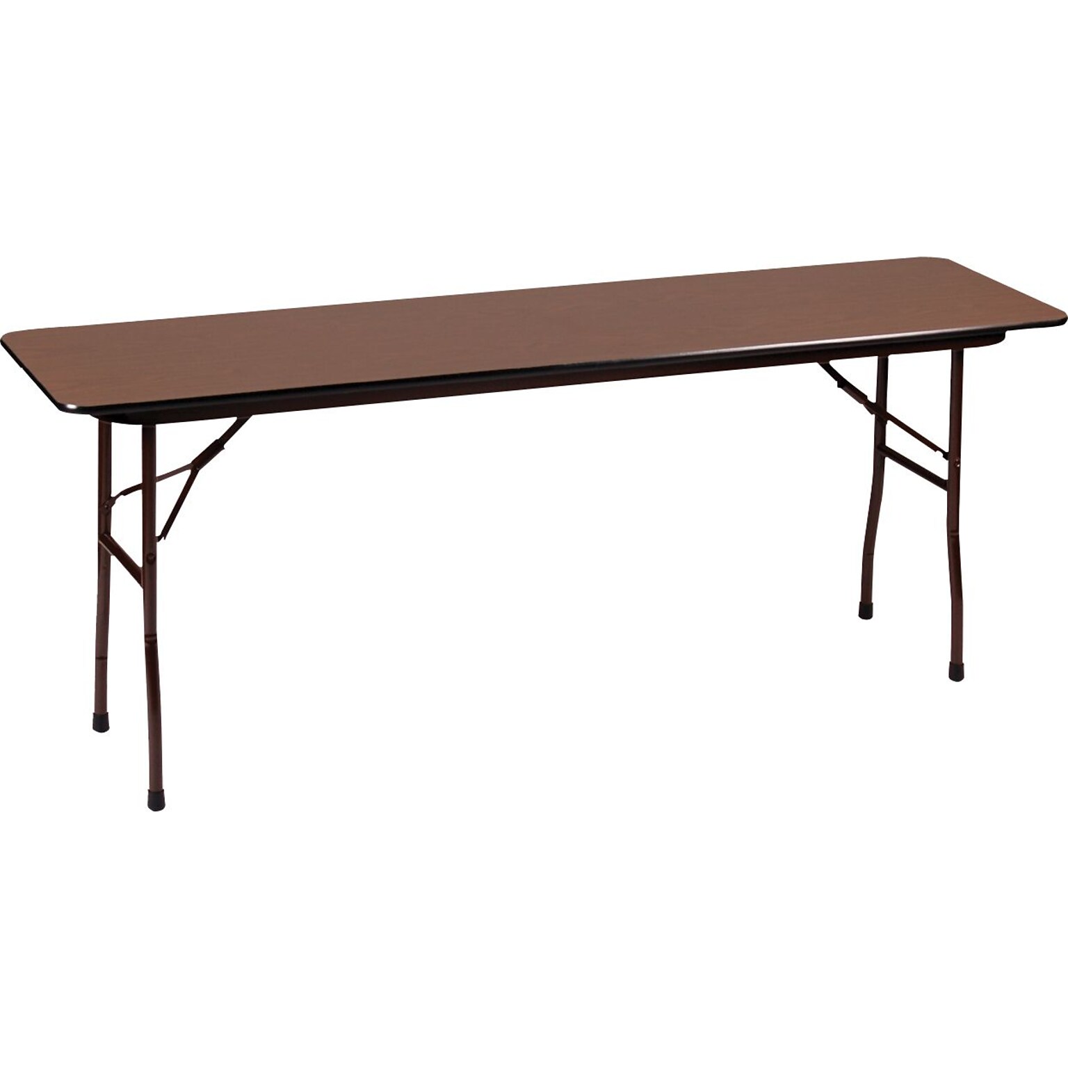 Correll® 18D x 60L Folding table; Walnut Melamine Laminate Top
