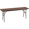 Correll® 18D x 96L Heavy Duty Folding Table; Walnut High Pressure Laminate Top