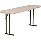Correll® 18"D x 72"L Heavy Duty Plastic Folding Table; Mocha Granite Top