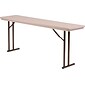 Correll® 18"D x 72"L Heavy Duty Plastic Folding Table; Mocha Granite Top
