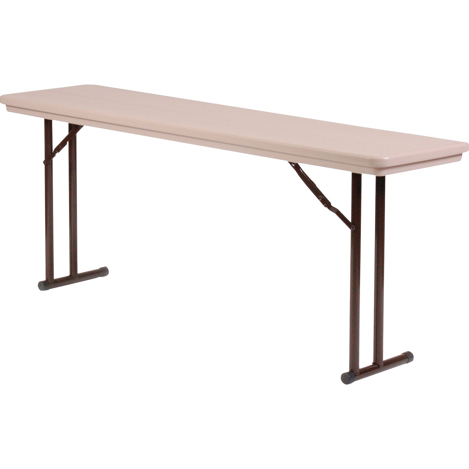 Correll® 18D x 72L Heavy Duty Plastic Folding Table; Mocha Granite Top