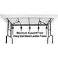 Correll® 24"D x 48"L Heavy Duty Plastic Folding Table; Gray Granite Top