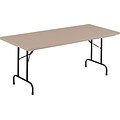Correll® 30D x 96L Heavy Duty Plastic Folding Table; Mocha Granite Top