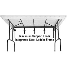 29x96x30 Lt. Grey/Black Folding Table