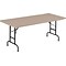 Correll® 24D x 48L Heavy Duty Adjustable Height Plastic Folding Table; Mocha Granite Top