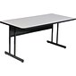 Correll® 24"D x 36"L Desk Height Heavy Duty Work Station; Gray Granite High Pressure Laminate Top