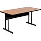 Correll® 24"D x 36"L Desk Height Heavy Duty Work Station; Medium Oak High Pressure Laminate Top