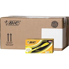 BIC Brite Liner Stick Highlighters, Chisel Tip, Fluorescent Yellow, 216/Carton (BL11YELCT)