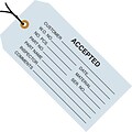 Staples - 4 3/4 x 2 3/8 - Accepted (Blue) Inspection Tag - Pre-Strung, 1000/Case