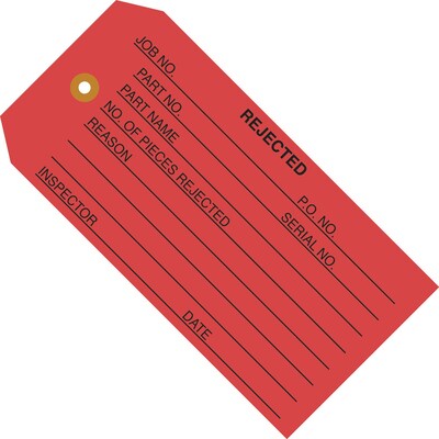 Quill Brand® - 4 3/4 x 2 3/8 - Rejected Inspection Tag, 1000/Case